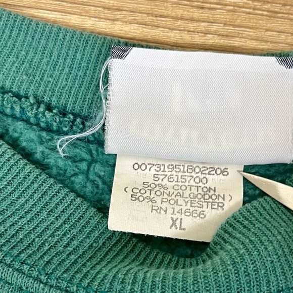 Vintage 90s Lee Christmas North Pole Daily Sweatshirt Crewneck  Green - Size XL - Picture 4 of 7
